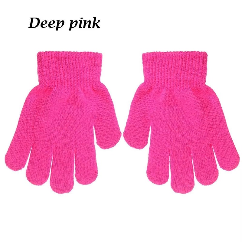 Stretchy Knitted Childrens Winter Warm FullFinger Gloves 15