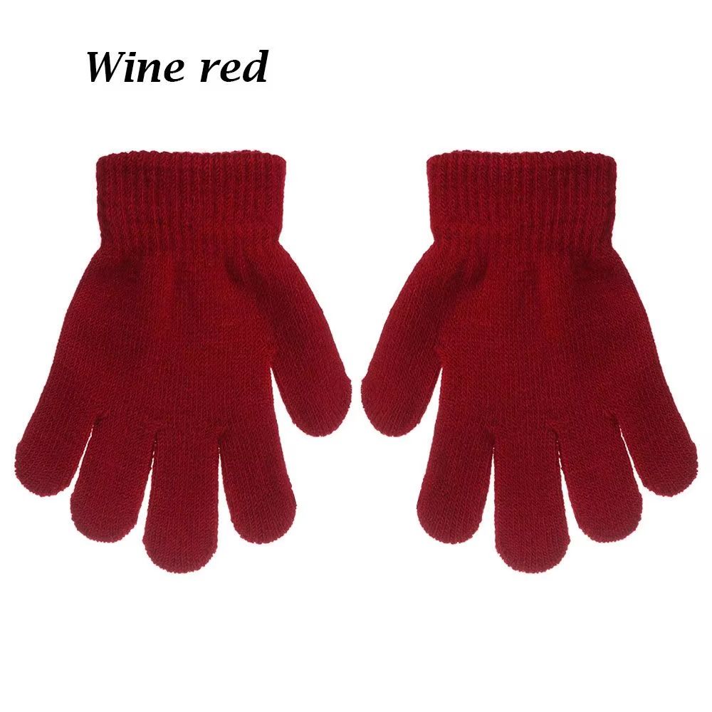 Stretchy Knitted Childrens Winter Warm FullFinger Gloves 6