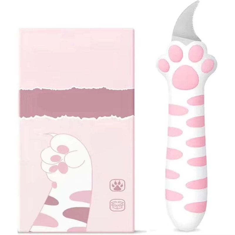 Portable Cat Paw Plastic Box Cutter And Retractable Letter Opener 6