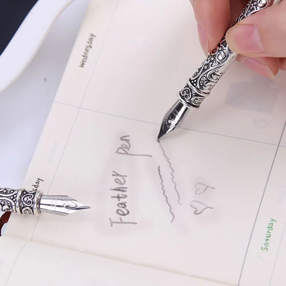 Vintage English Calligraphy Feather Quill Pen Writing Set 3