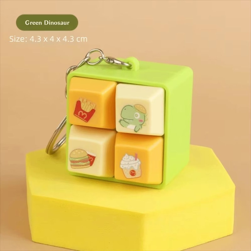 Fun Cartoon Squeeze Music FourSquare Merit Button Keychain 9