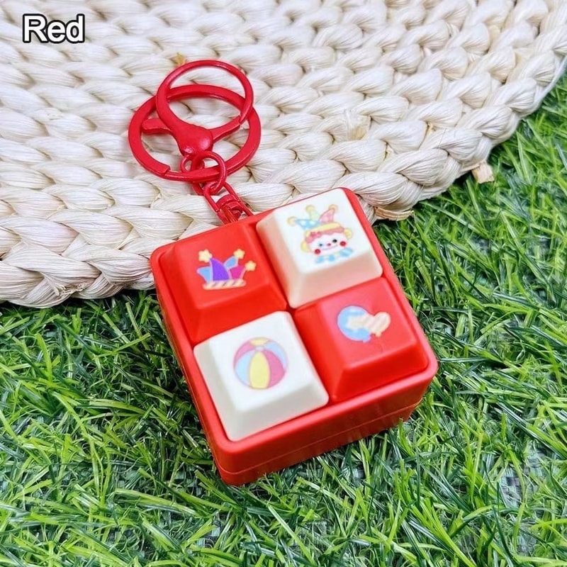 Fun Cartoon Squeeze Music FourSquare Merit Button Keychain 15