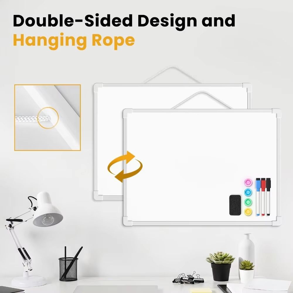 Magnetic DoubleSided Dry Erase Board With Markers Magnets 16 X 12 1