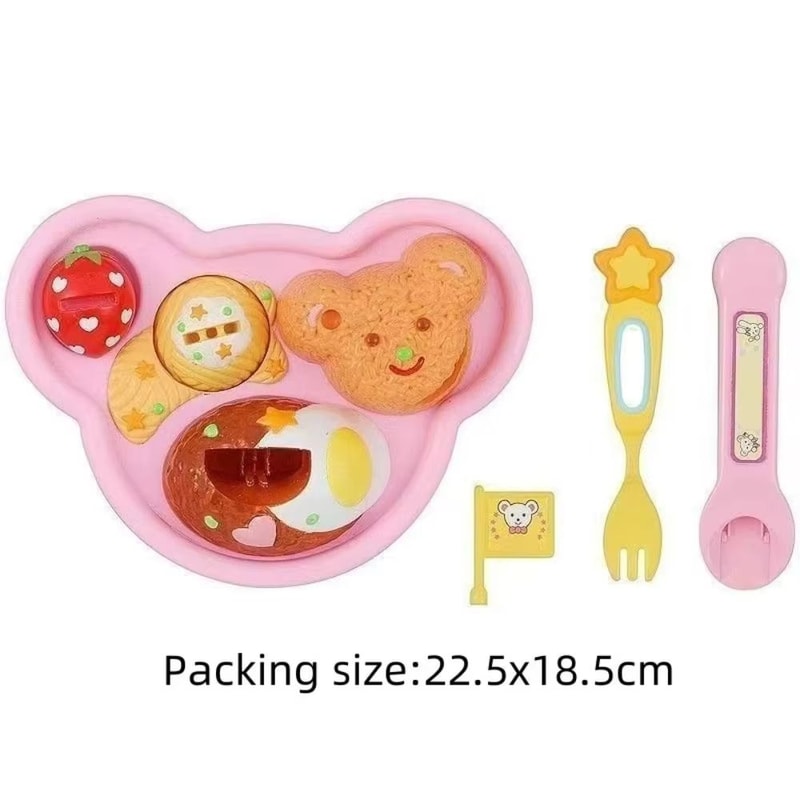 Japanese Style Strawberry Pudding Pretend Play Feeding Toy Set 5
