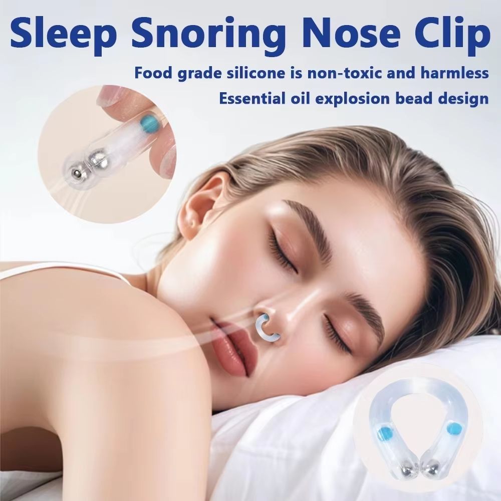 Reusable Silicone Magnetic AntiSnoring Nose Clip Breathing Aid 1