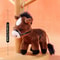 Soft Brown LongHaired Horse Plush Keychain Pendant 5