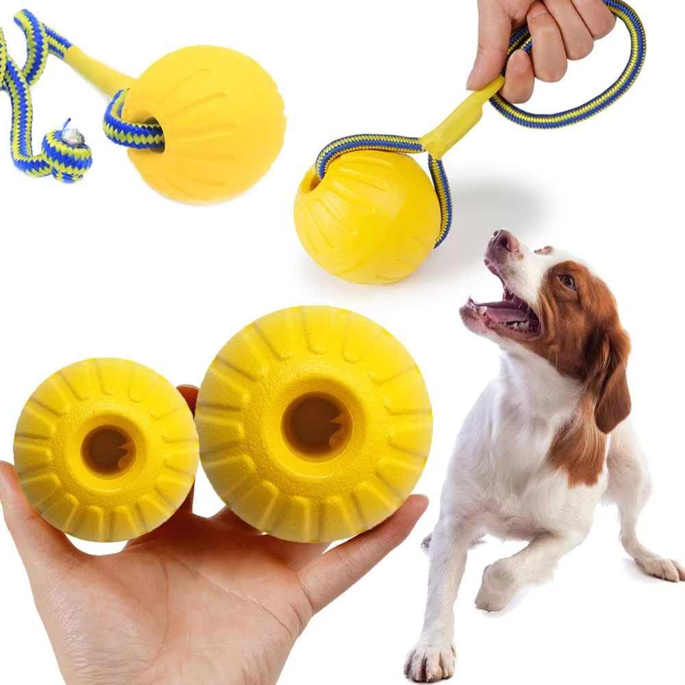 Indestructible Rubber Dog Training And Fetch Ball Toy 0