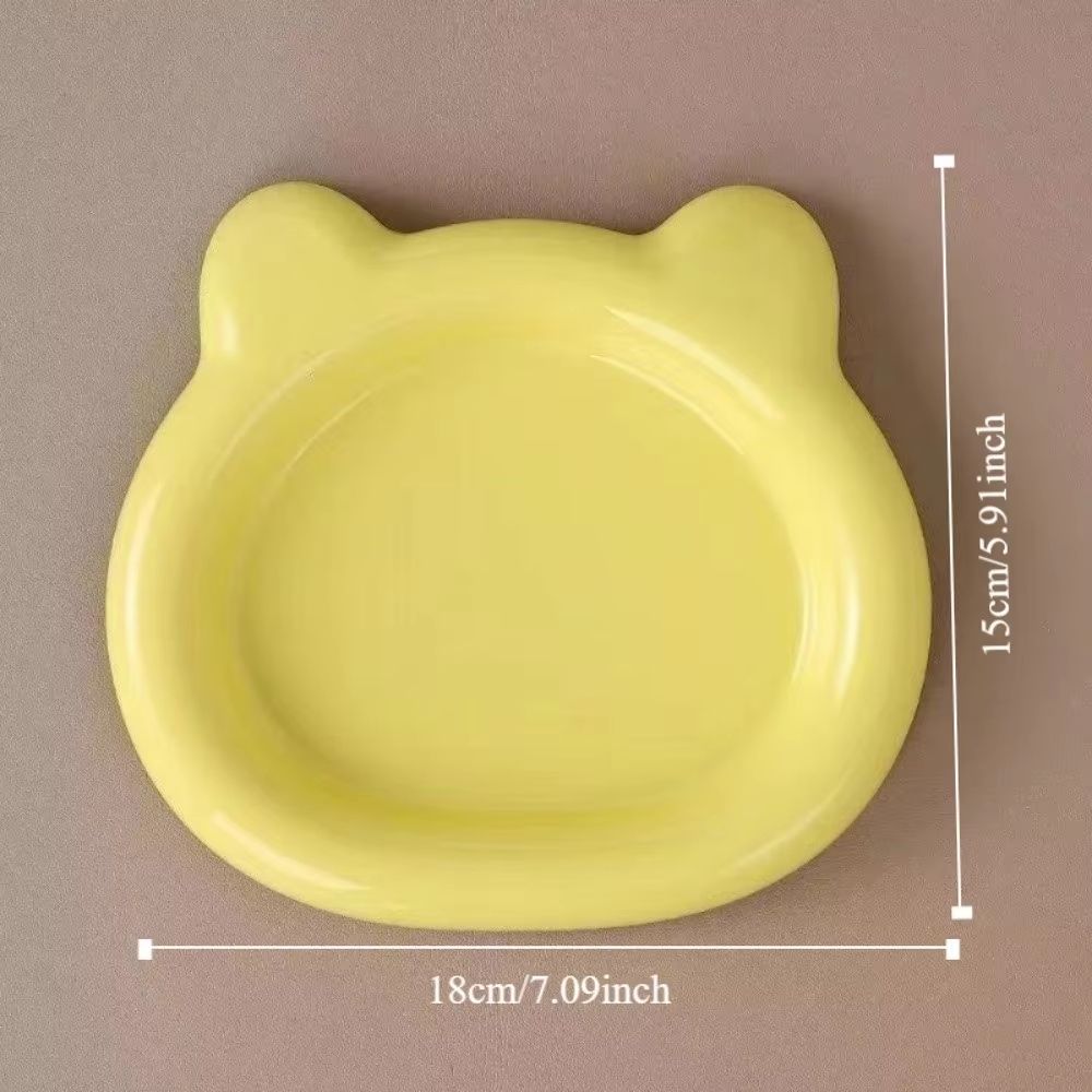 Durable Cute Plastic PP Cat Bowl For Food Water 5