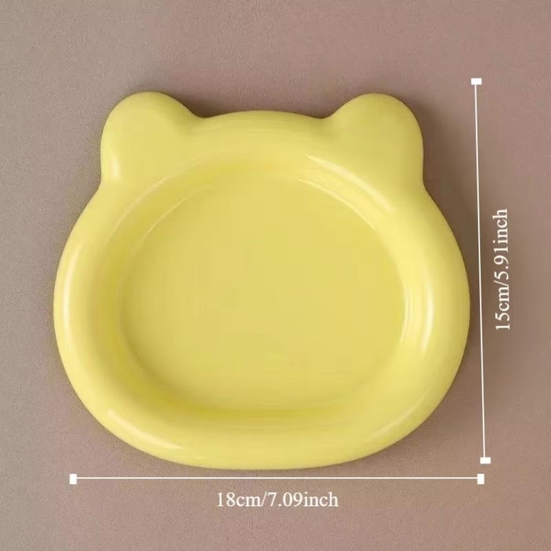 Durable Cute Plastic PP Cat Bowl For Food Water 5