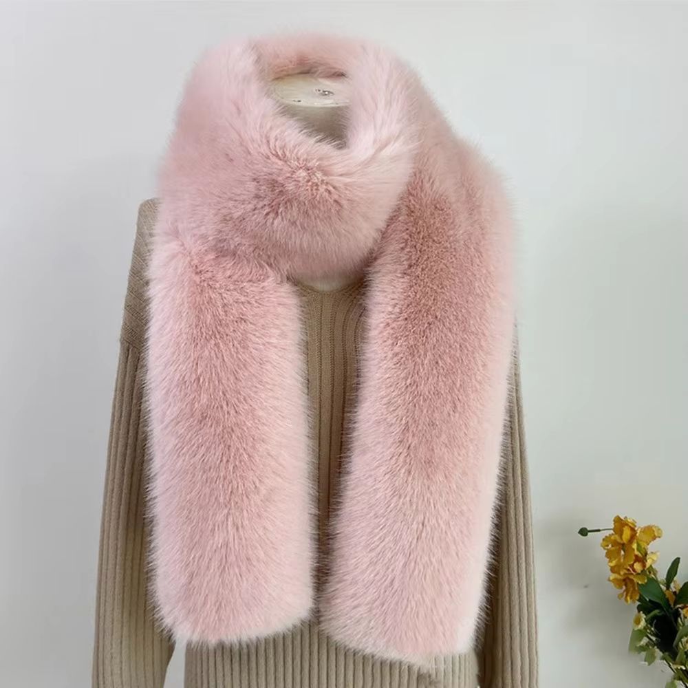 Luxury Plush Fake Fur Long Scarf 7087in Soft Winter Wrap Shawl 9