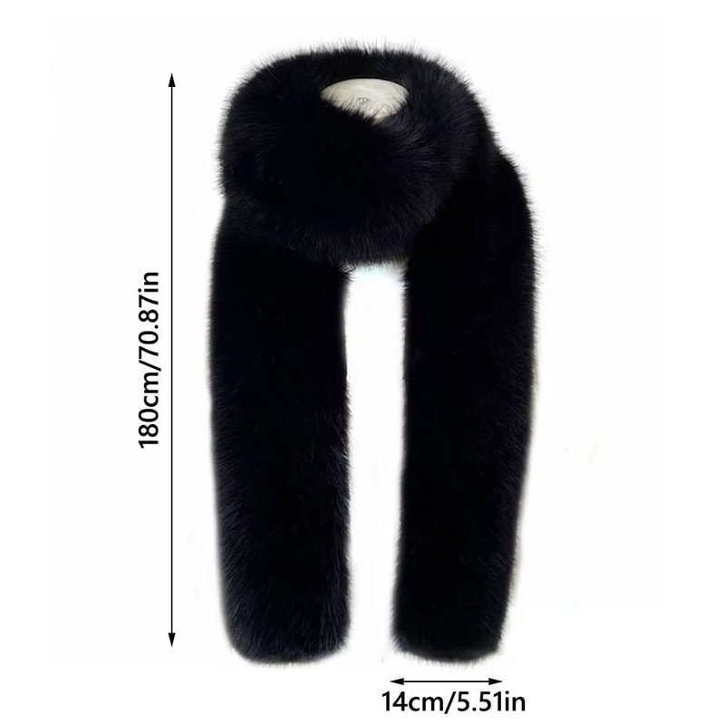 Luxury Plush Fake Fur Long Scarf 7087in Soft Winter Wrap Shawl 5