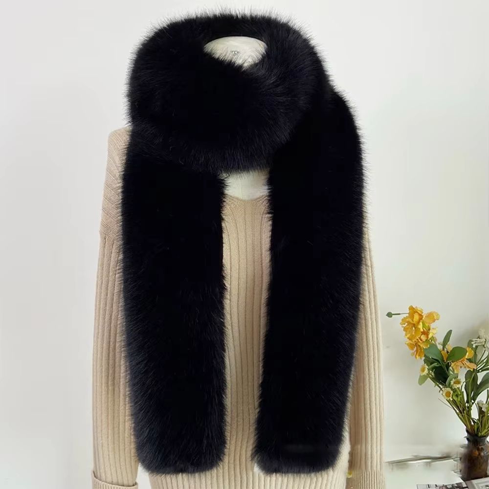 Luxury Plush Fake Fur Long Scarf 7087in Soft Winter Wrap Shawl 7