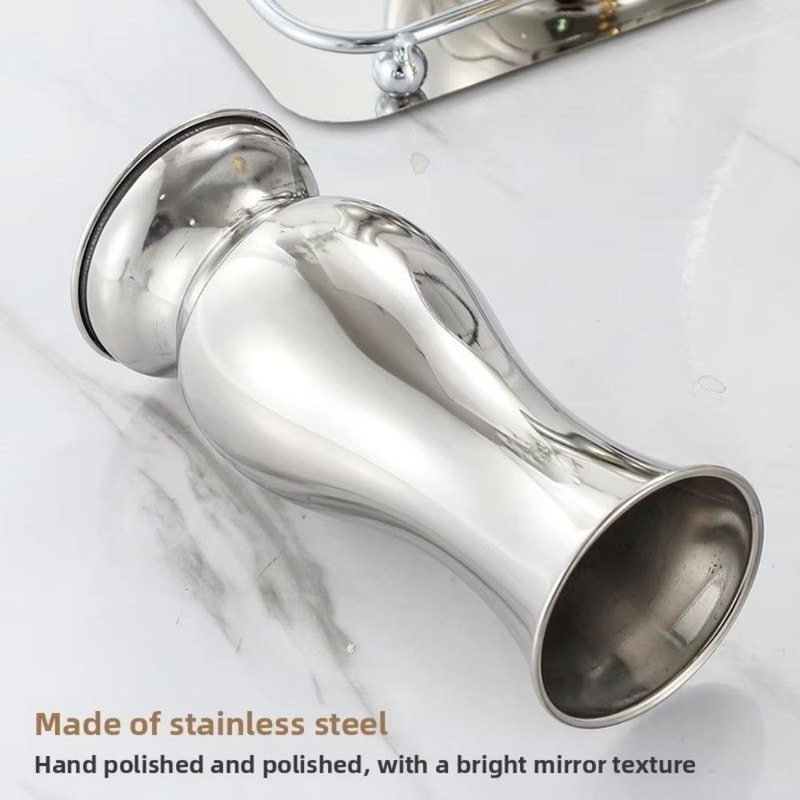 Golden Stainless Steel Flower Vase Decorative Centerpiece For Home Garden 3