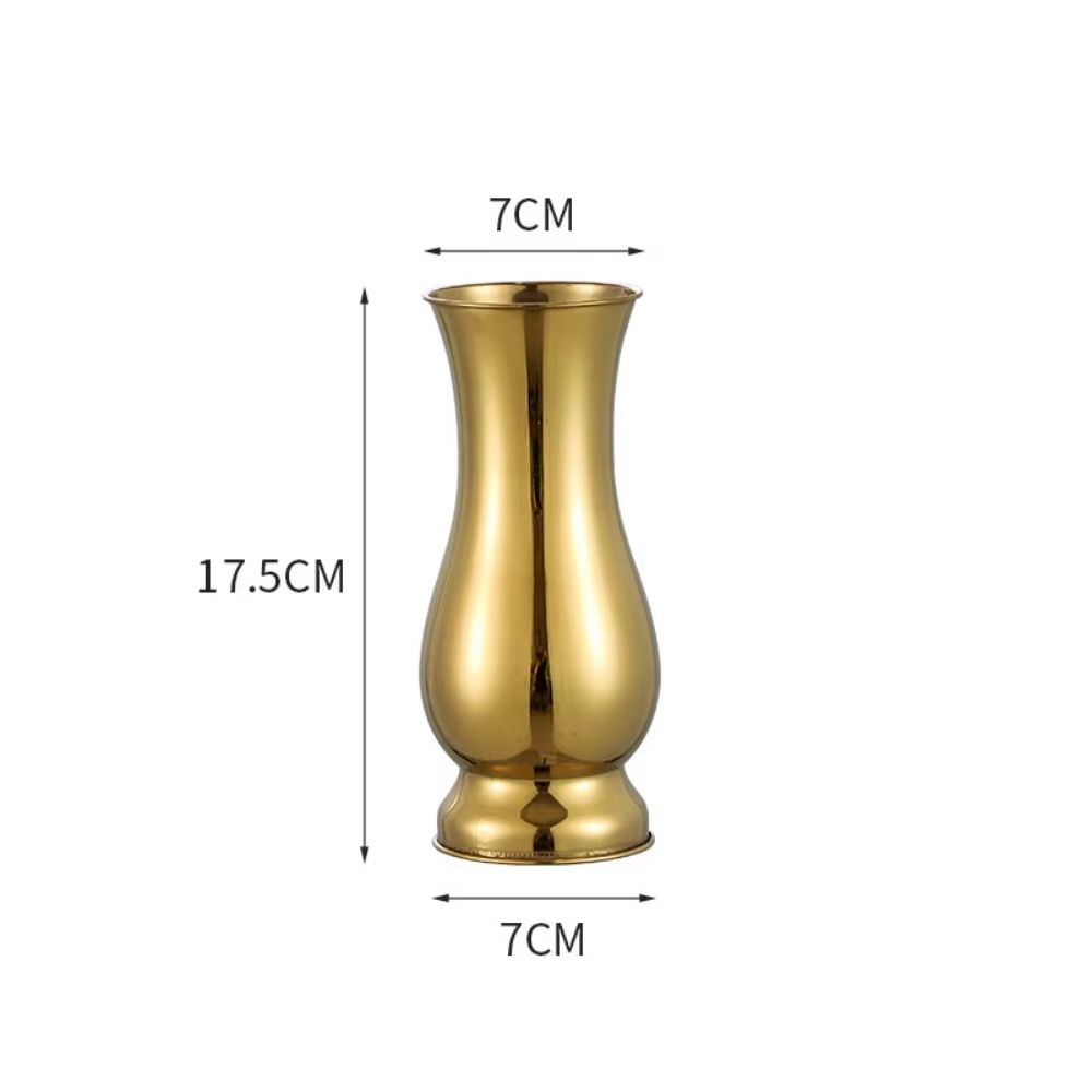 Golden Stainless Steel Flower Vase Decorative Centerpiece For Home Garden 7