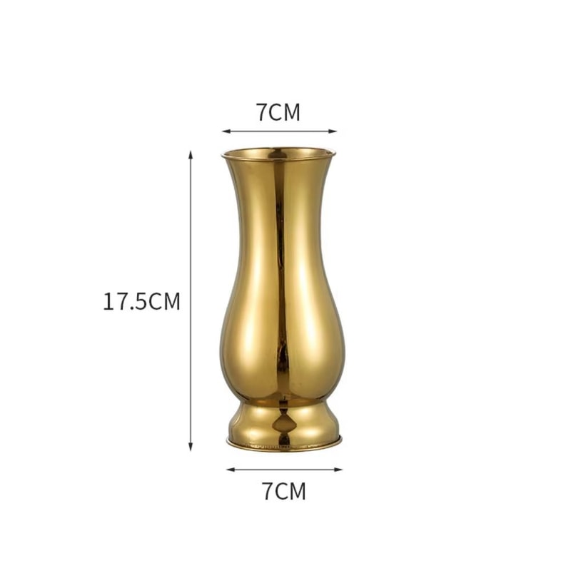 Golden Stainless Steel Flower Vase Decorative Centerpiece For Home Garden 7