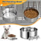 Stainless Steel Hanging Pet Bowls 2Pack Cage Feeder For Dogs Cats 4