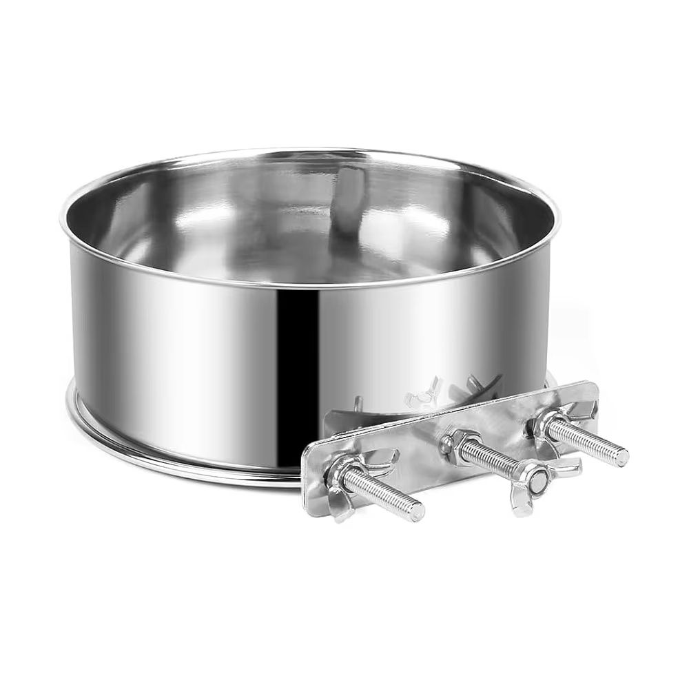 Stainless Steel Hanging Pet Bowls 2Pack Cage Feeder For Dogs Cats 8