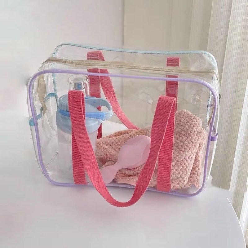 Large Transparent PVC Jelly Beach Bag Waterproof Outdoor Tote 3