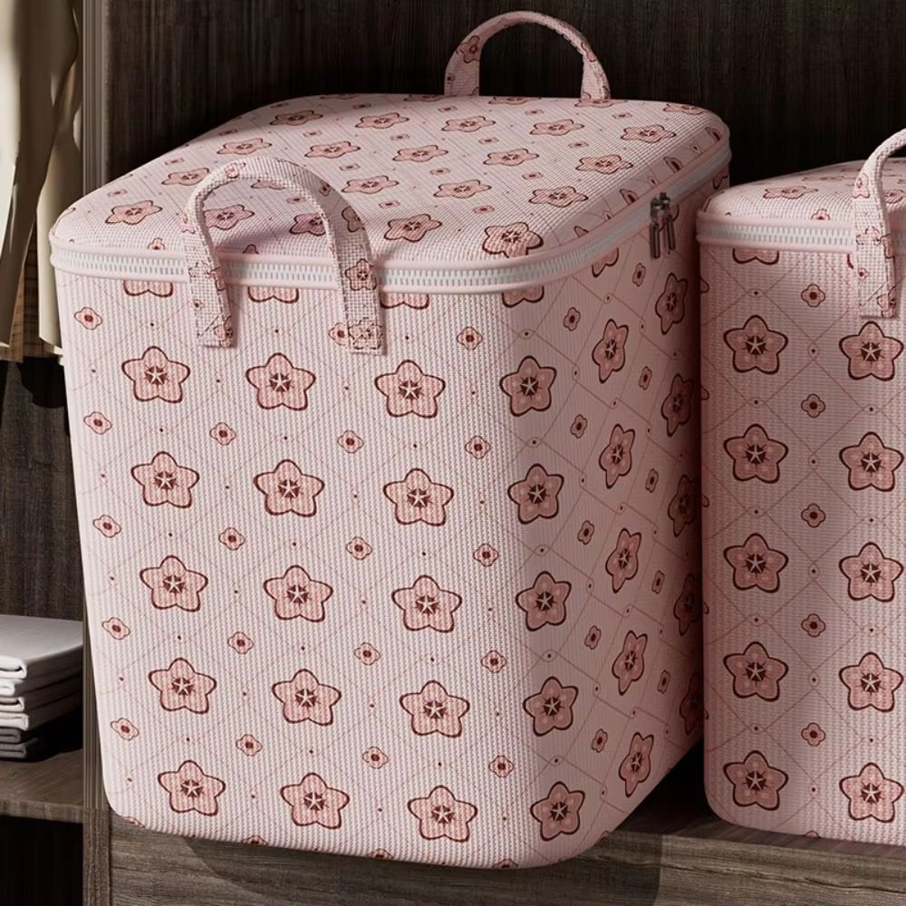 Foldable Large Capacity Cherry Blossom Clothes Storage Bags Set 0