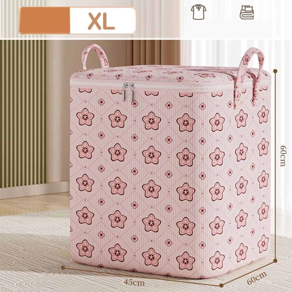 Foldable Large Capacity Cherry Blossom Clothes Storage Bags Set 9