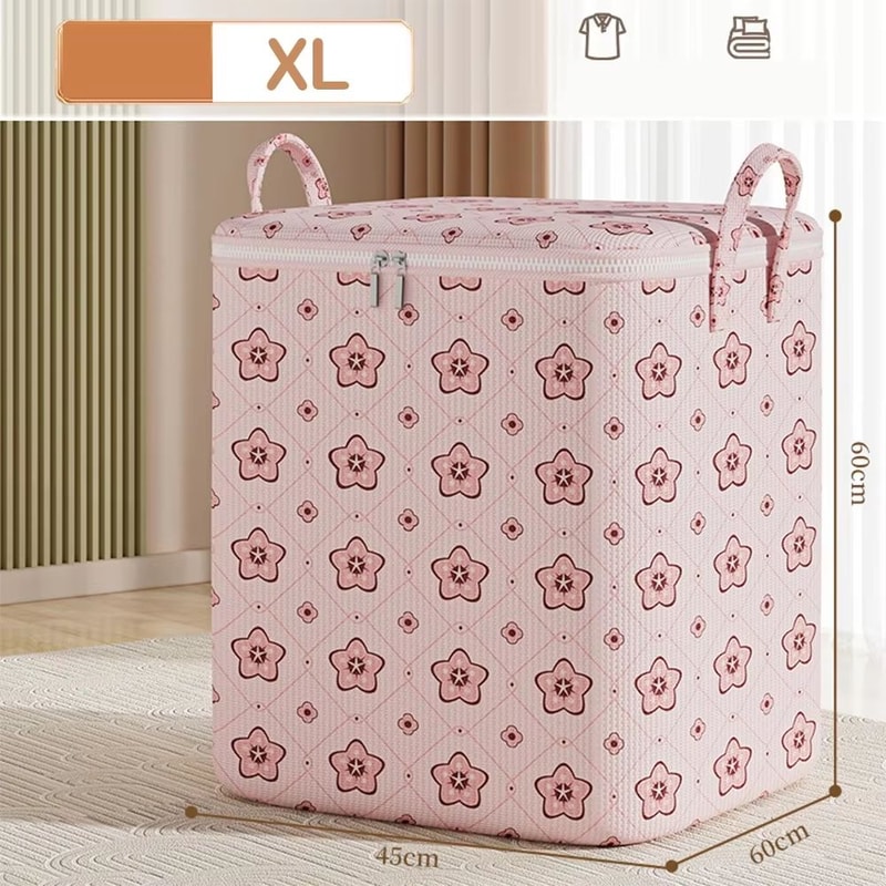 Foldable Large Capacity Cherry Blossom Clothes Storage Bags Set 9