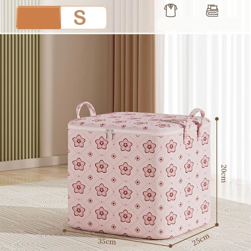 Foldable Large Capacity Cherry Blossom Clothes Storage Bags Set 6