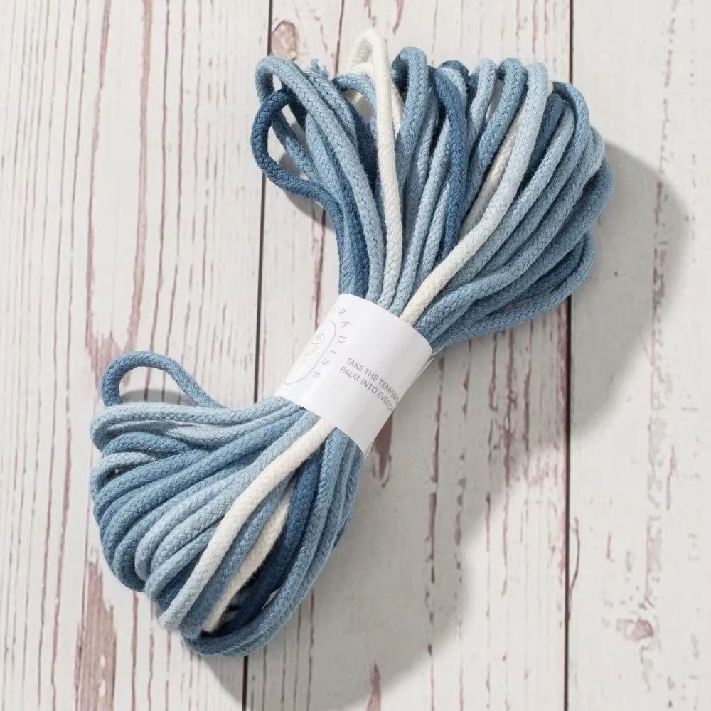 Gradient HandDyed Braided Macrame Cotton Rope 012in Thick 328ft DIY Bracelet String 6