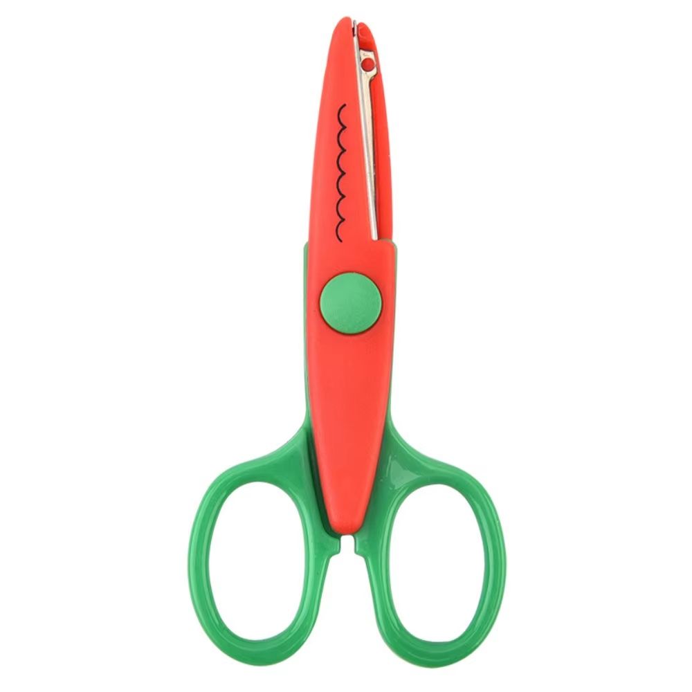 Color Lace DIY Scissors 67in Comfortable Grip Wavy Pattern Art Safety Scissors 9