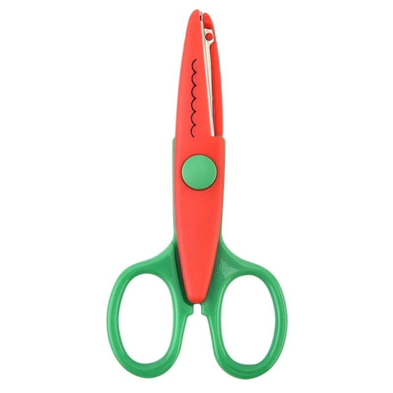 Color Lace DIY Scissors 67in Comfortable Grip Wavy Pattern Art Safety Scissors 9