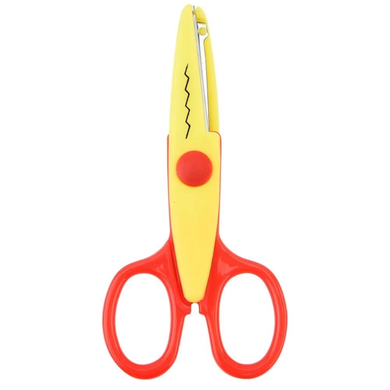 Color Lace DIY Scissors 67in Comfortable Grip Wavy Pattern Art Safety Scissors 10