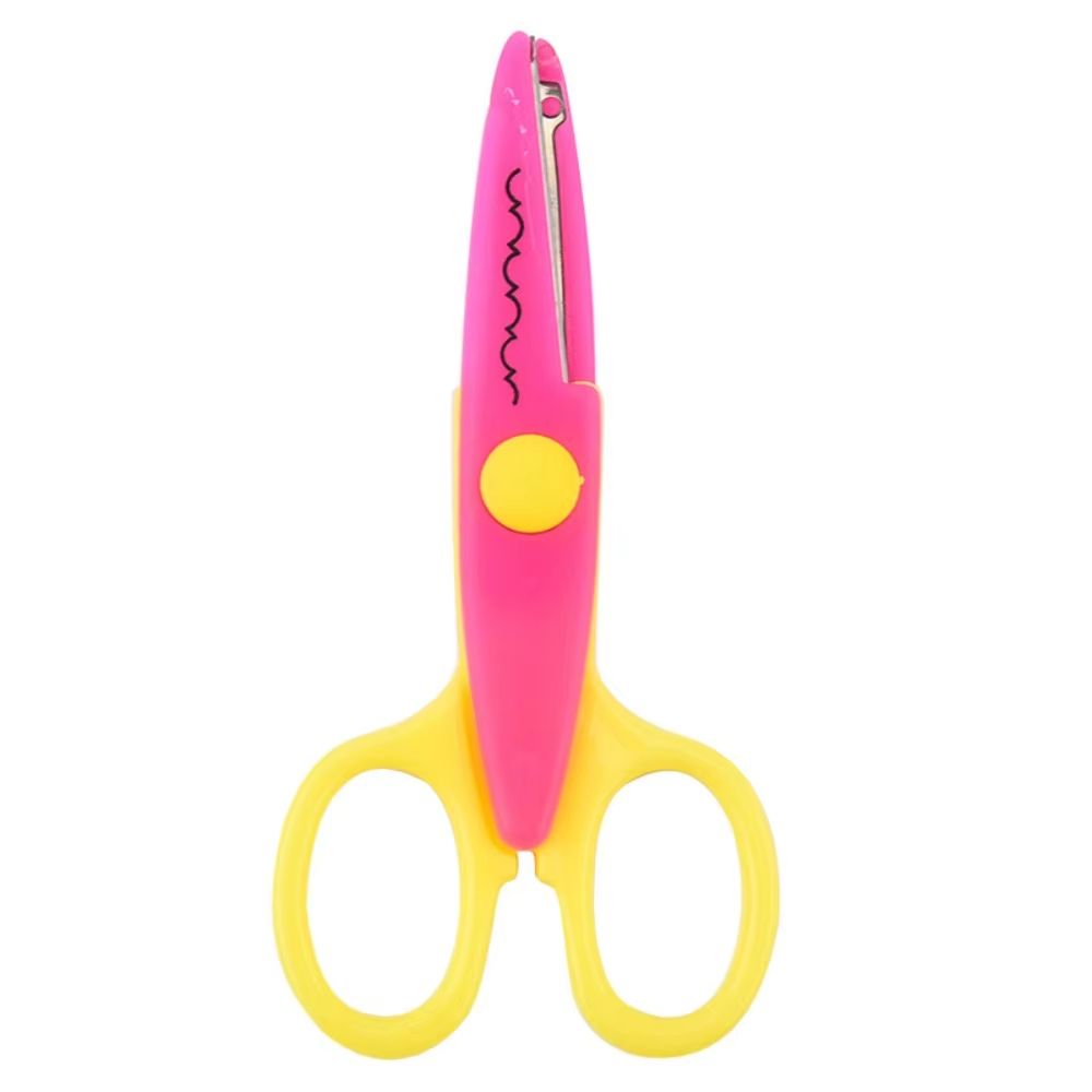 Color Lace DIY Scissors 67in Comfortable Grip Wavy Pattern Art Safety Scissors 6