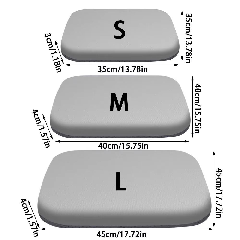 157in Thick Memory Foam Seat Cushion AntiSlip Ultra Soft Breathable Chair Pad 5