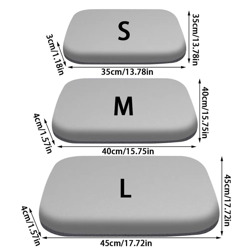 157in Thick Memory Foam Seat Cushion AntiSlip Ultra Soft Breathable Chair Pad 5