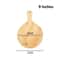 Round Bamboo Pizza Board With Handle 610in MultiUse Serving Cutting Tray 9