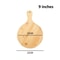 Round Bamboo Pizza Board With Handle 610in MultiUse Serving Cutting Tray 9