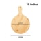 Round Bamboo Pizza Board With Handle 610in MultiUse Serving Cutting Tray 10