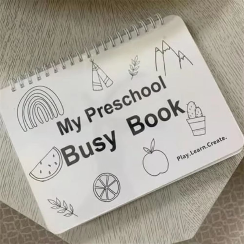 Preschool Busy Book Activity Binder For Early Learning 0