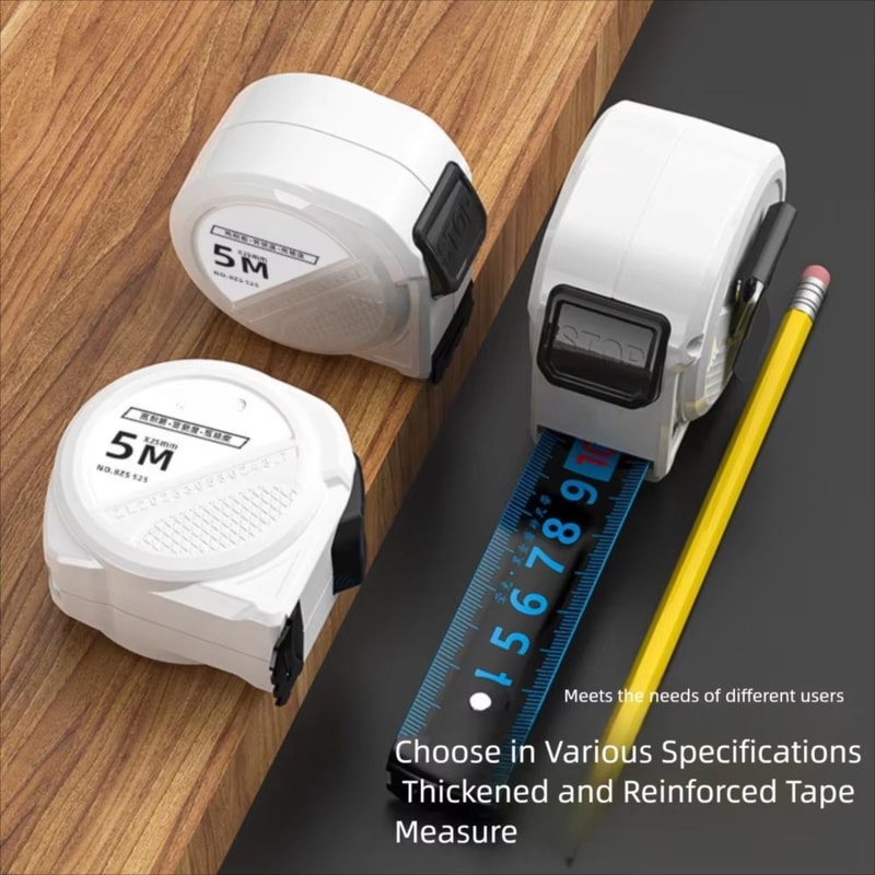 Blue Portable Tape Measure 98164246328ft WearResistant Auto Lock Measuring Ruler 2