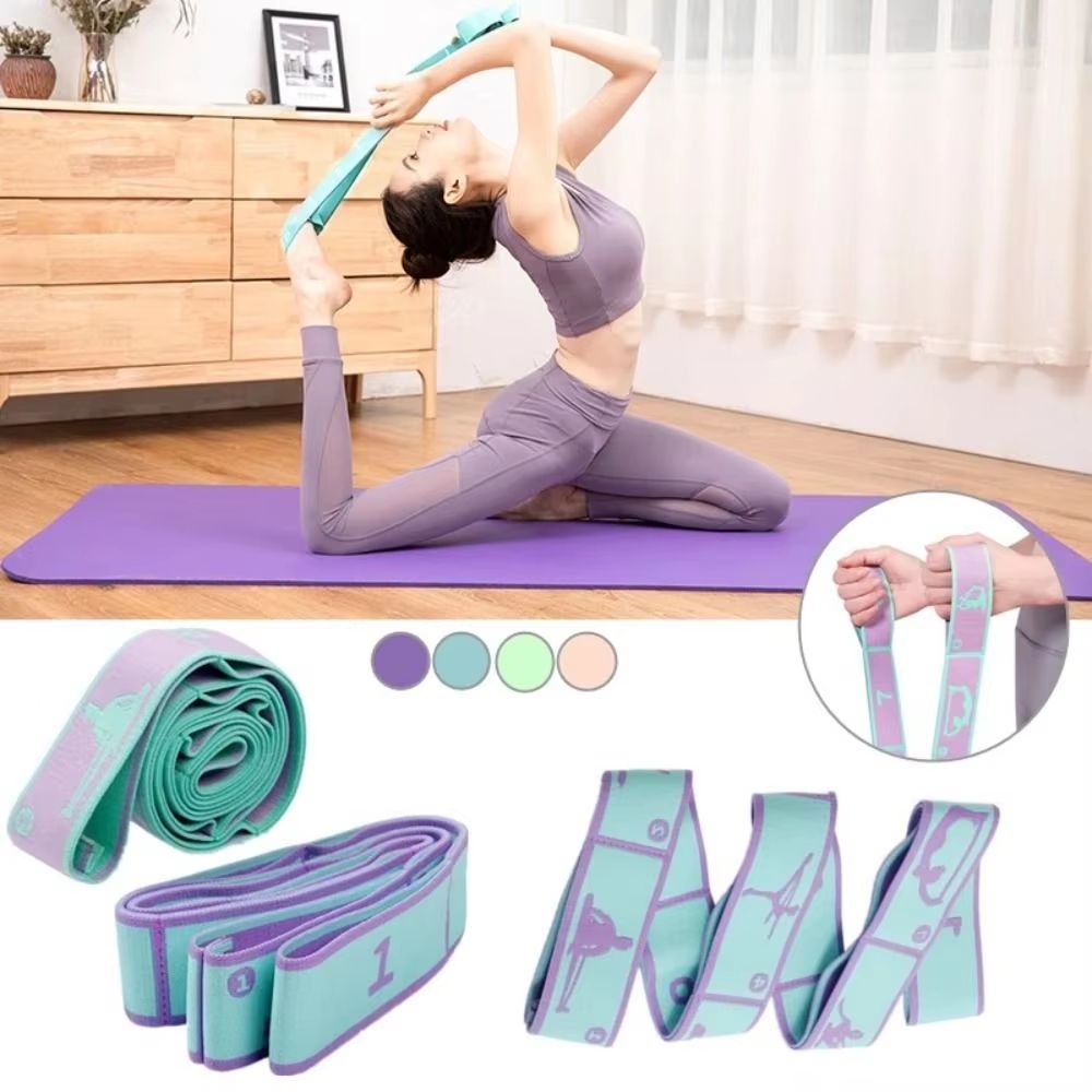 Elastic Yoga Stretching Belt Resistance Band 66ft Pilates Pull Strap For Flexibility 1