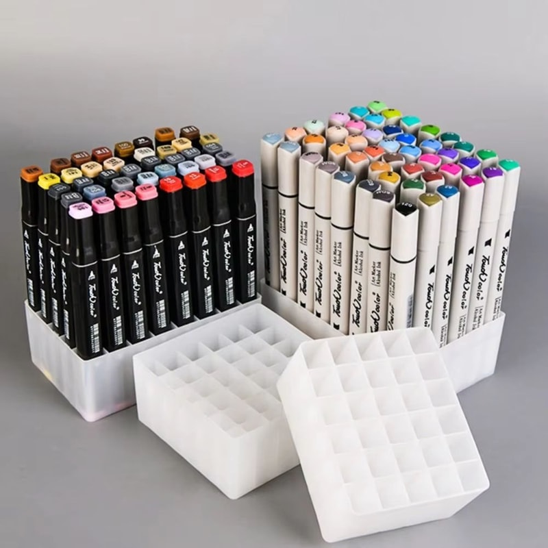 LargeCapacity Marker Brush Pen Holder With 123040 Slots Table Organizer 4
