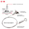 Adjustable Stainless Steel Suspension Wire Rope Lanyard Kit 1666ft Retractable Locking Cable 9