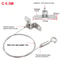 Adjustable Stainless Steel Suspension Wire Rope Lanyard Kit 1666ft Retractable Locking Cable 10