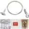 Adjustable Stainless Steel Suspension Wire Rope Lanyard Kit 1666ft Retractable Locking Cable 2