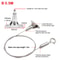 Adjustable Stainless Steel Suspension Wire Rope Lanyard Kit 1666ft Retractable Locking Cable 8