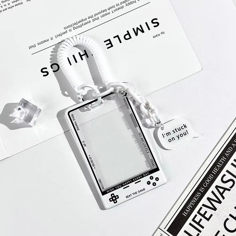 Transparent Kpop Photocard Holder With Lanyard Student ID Card Protector Display Case 10