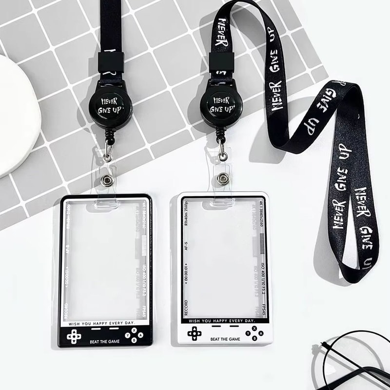 Transparent Kpop Photocard Holder With Lanyard Student ID Card Protector Display Case 1