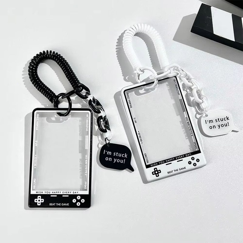 Transparent Kpop Photocard Holder With Lanyard Student ID Card Protector Display Case 2