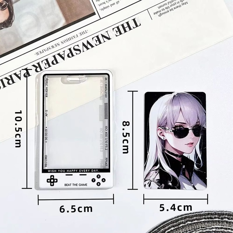 Transparent Kpop Photocard Holder With Lanyard Student ID Card Protector Display Case 5