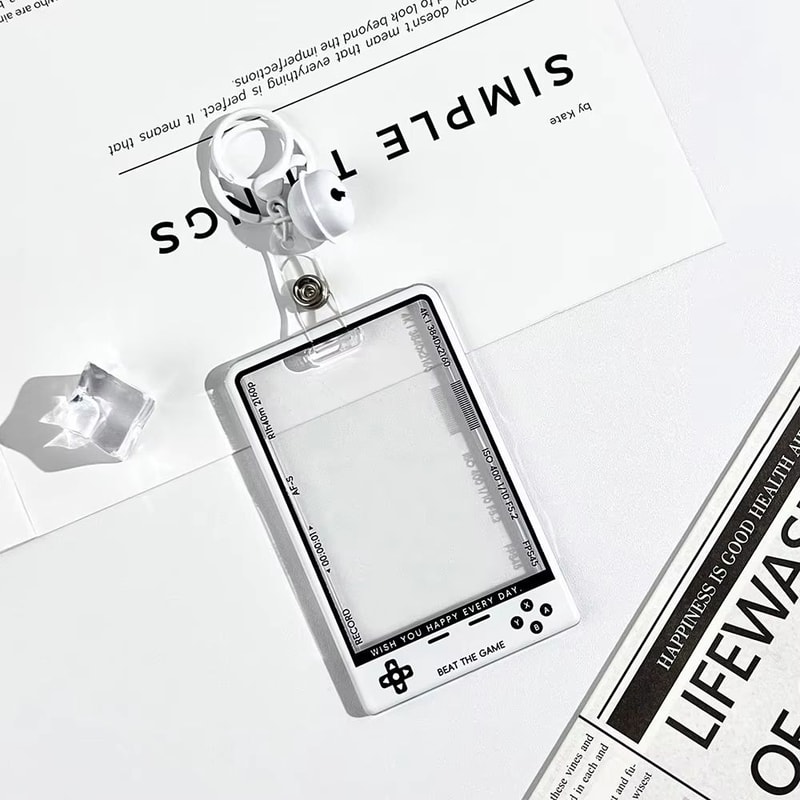 Transparent Kpop Photocard Holder With Lanyard Student ID Card Protector Display Case 7