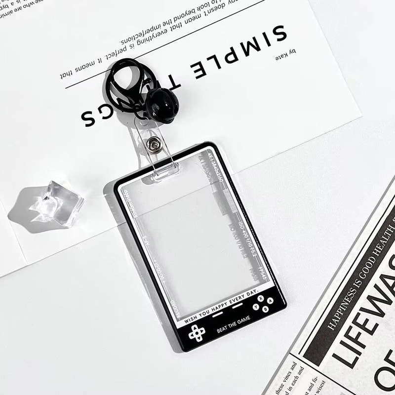 Transparent Kpop Photocard Holder With Lanyard Student ID Card Protector Display Case 8